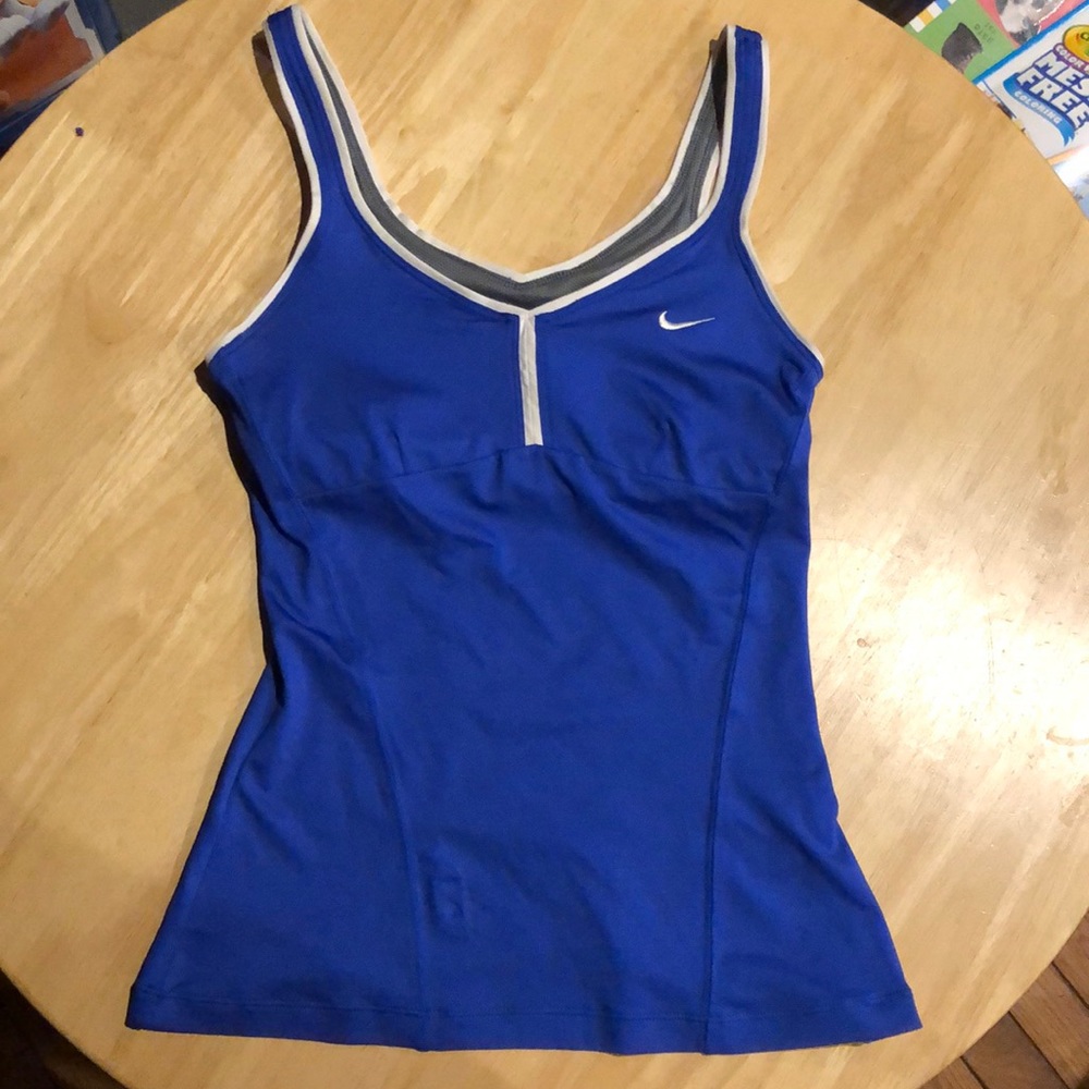 Nike Dri-Fit Blue V-Neck Tank